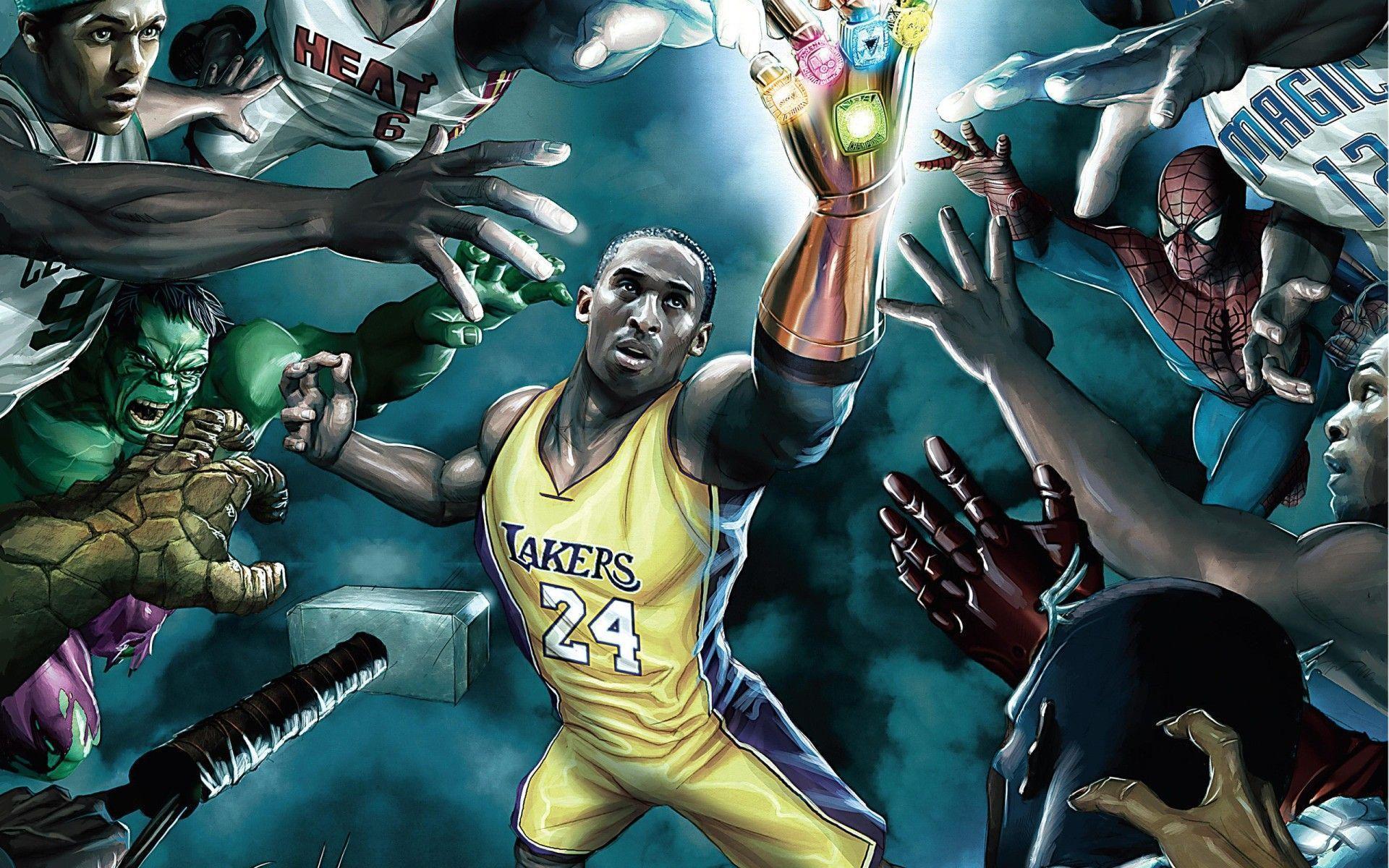 Cartoons Kobe Bryant widescreen wallpaper. Wide