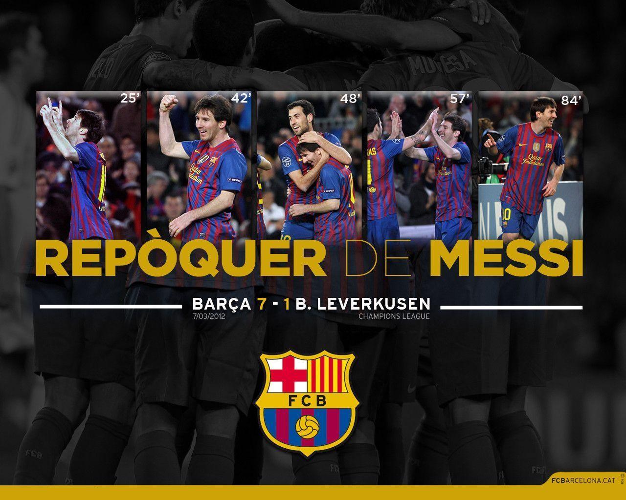 Download The Wallpaper Of Messi's Five Goal Performance