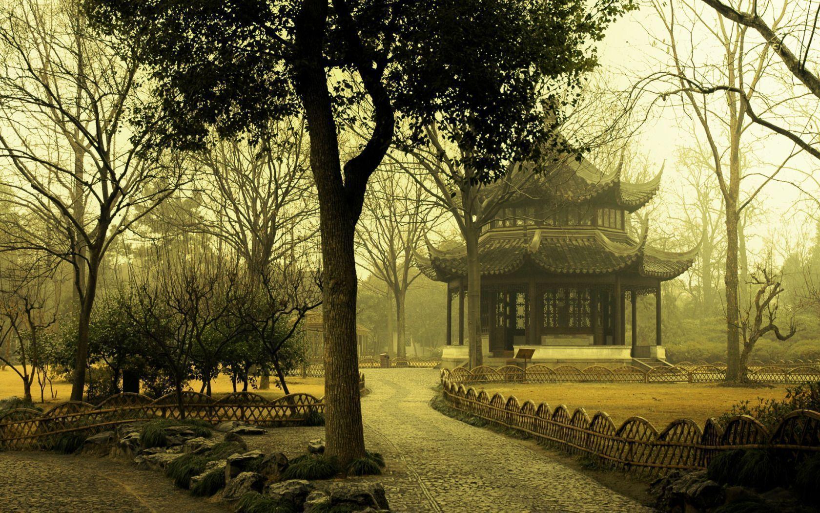 Oriental Park widescreen wallpaper. Wide