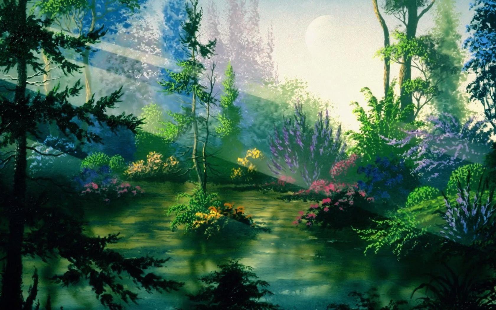  Anime  Forest  Backgrounds  Wallpaper Cave