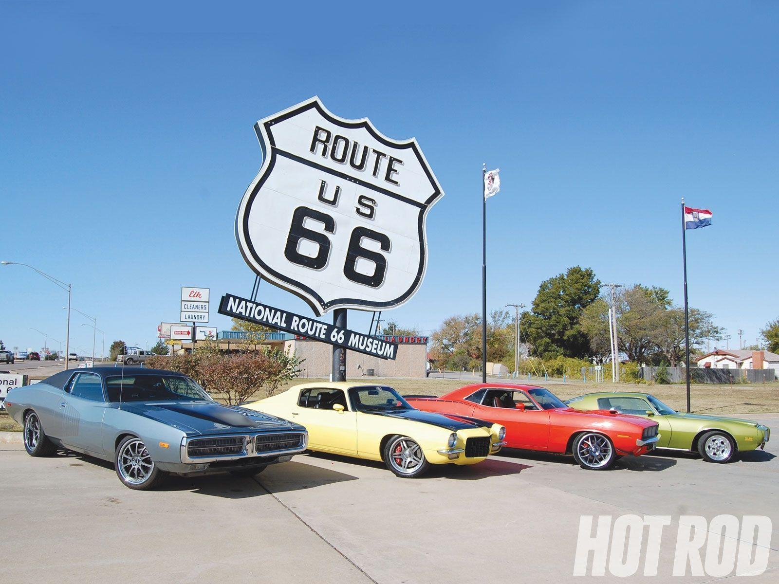 Muscle On Route 66 Wallpaper