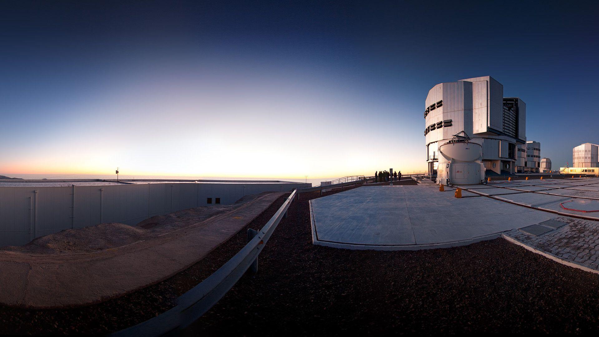 Very Large Telescope Ready for Action (wallpaper)