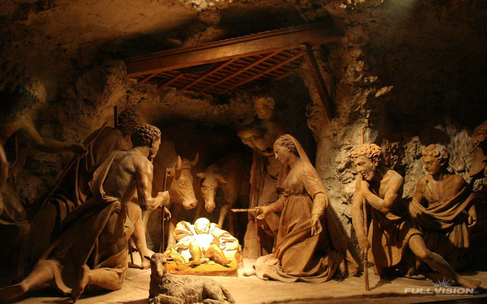 Pix For > Nativity Scene Painting Wallpaper