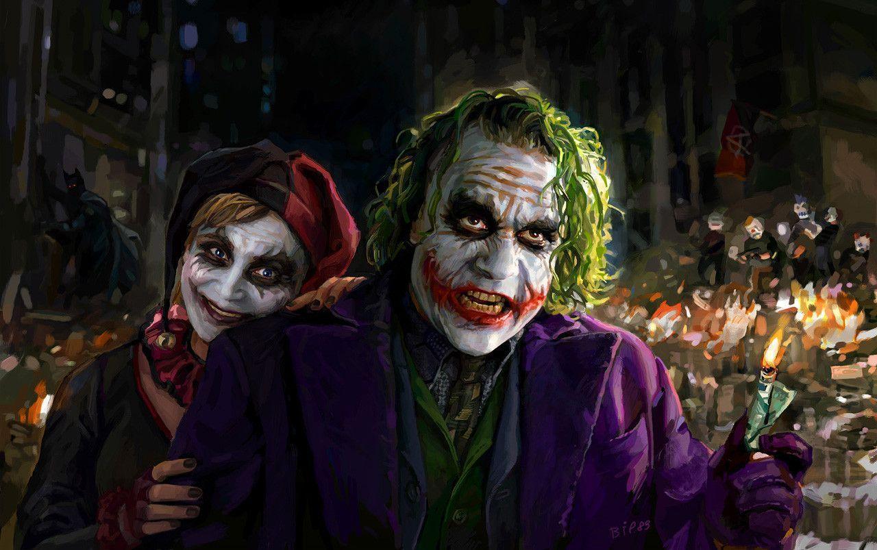 The Joker Wallpaper: Joker and Harley Quinn