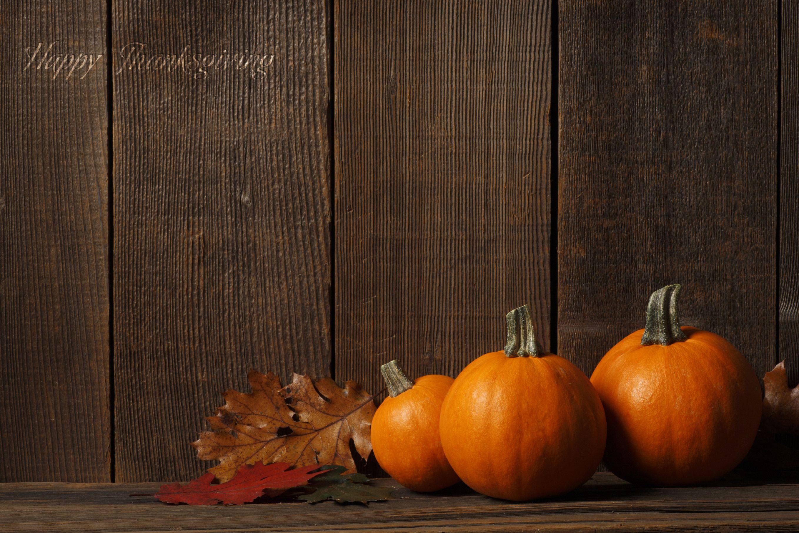 Letter Of Thanksgiving With Orange Pumpkin Wallpaper Background