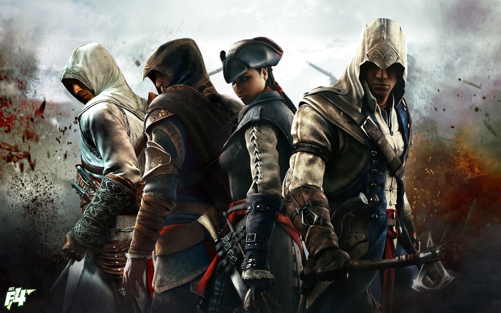 image For > Assassins Creed Wallpaper Ezio Altair Connor