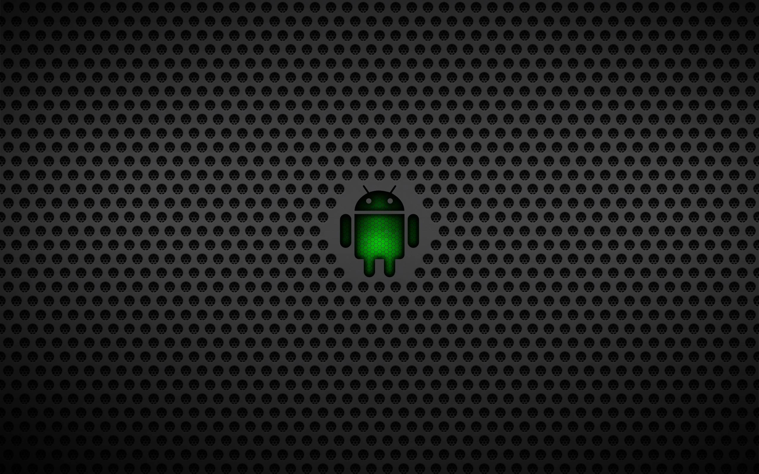 Android Operating System Green Black Mesh wallpaper #