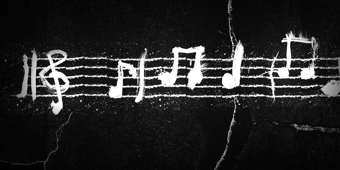 black and white music notes backgrounds