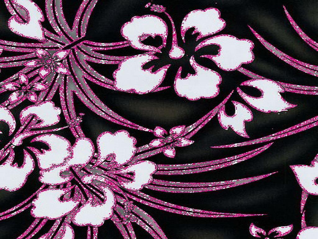 Pink Flower On Black And White Background, Desktop and mobile