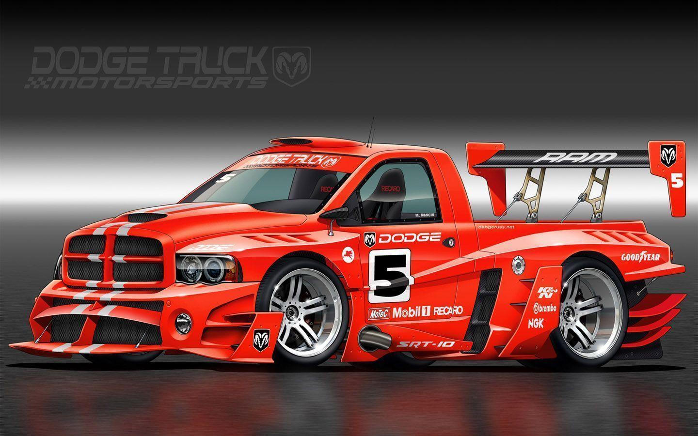 Vector Dodge Truck Sport Car Design Wallpaper Wallpaper