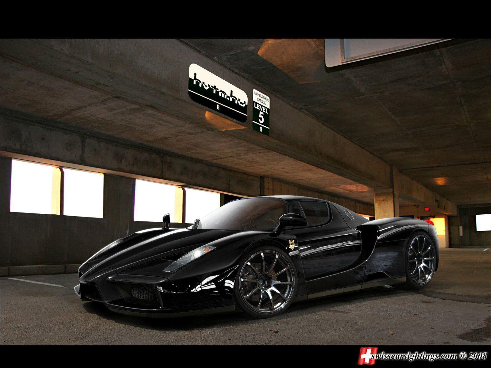 Black Ferrari Enzo Wide Wallpaper HD. hdwallpaper