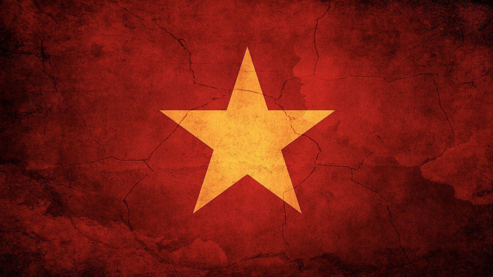 Vietnam Flag Grunge Wallpaper Wide or HD. Digital Art Wallpaper