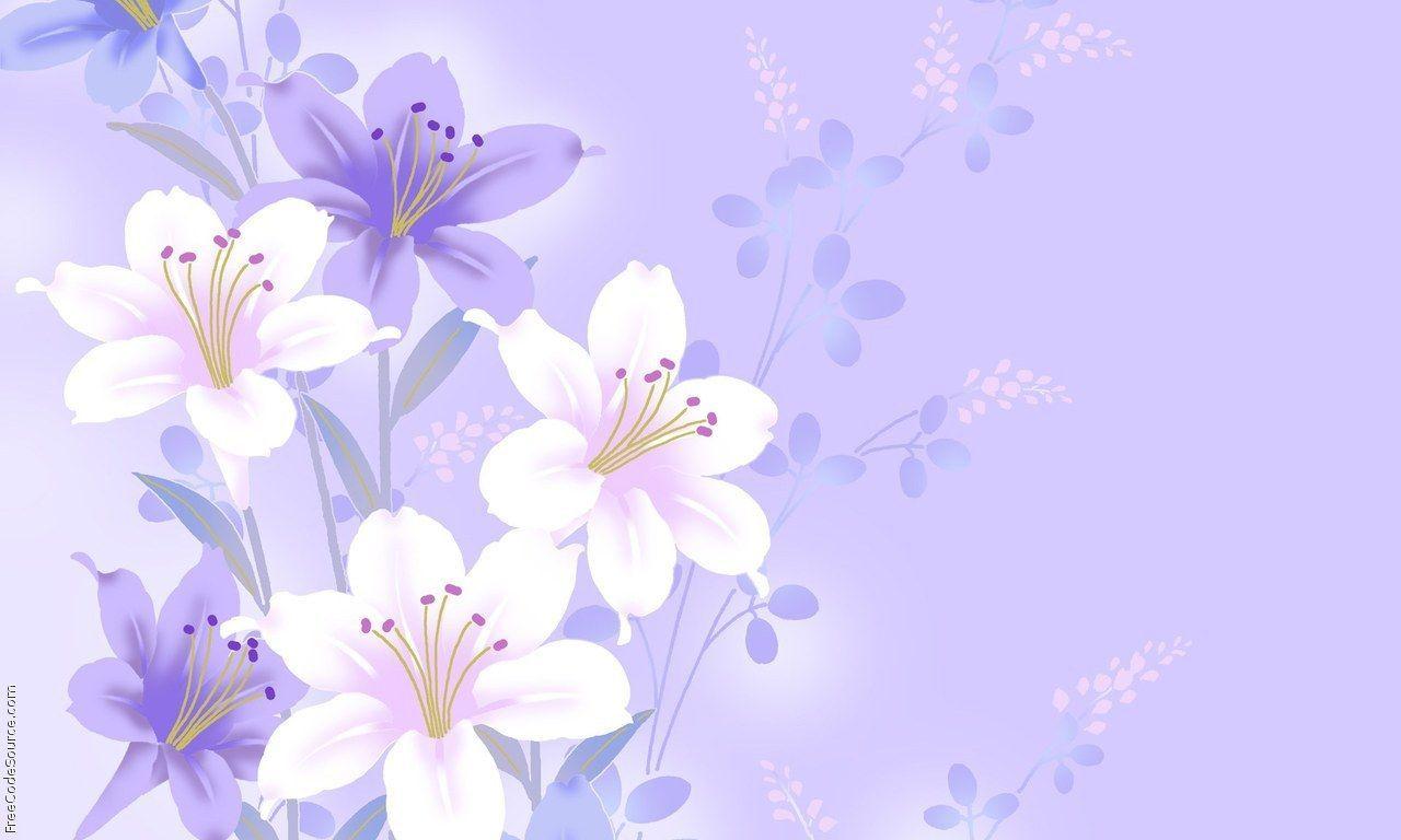 Purple Floral Twitter Background, Purple Floral Twitter Layouts