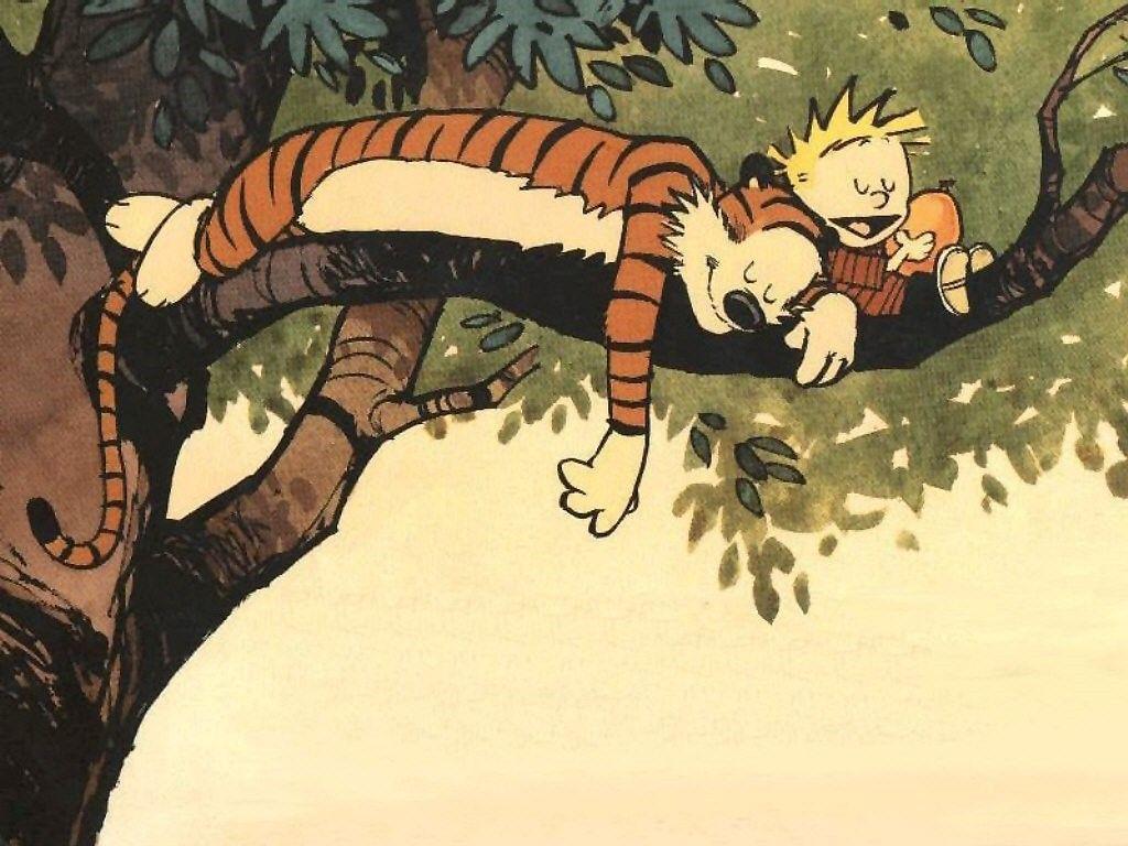 in a different tree & Hobbes Wallpaper