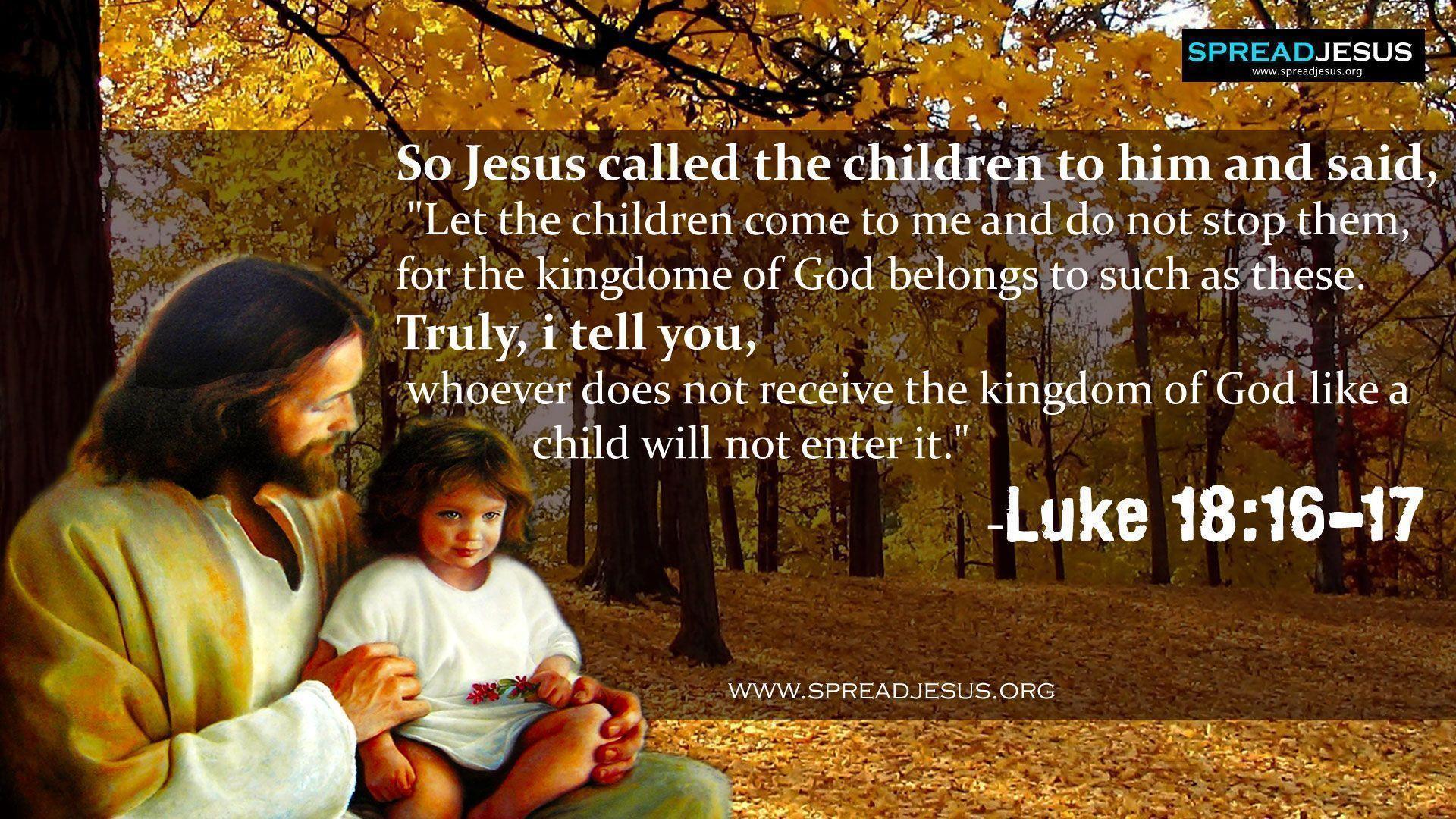 Jesu Christ With Children HD Wallpaper BIBLE QUOTATION Let