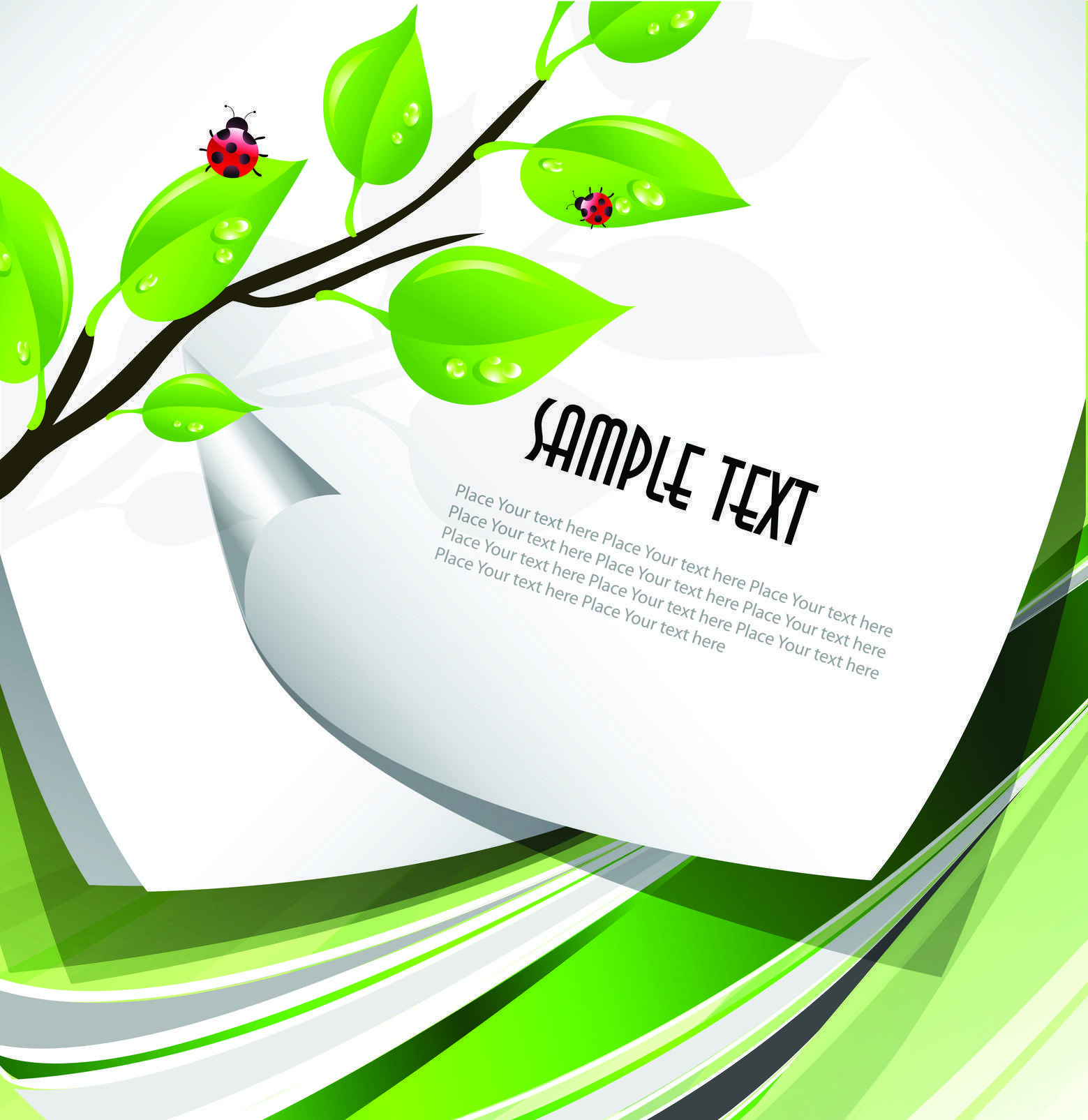 Green natural background pattern vector Free Vector / 4Vector