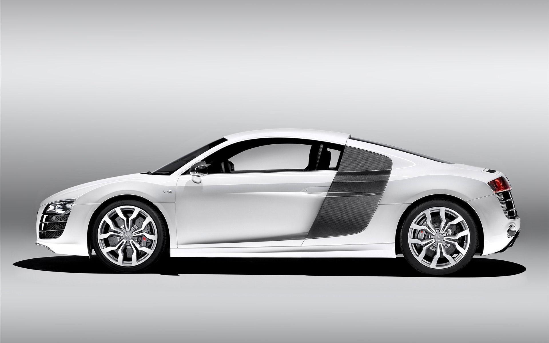 White Audi R8 Background HD Wallpaper