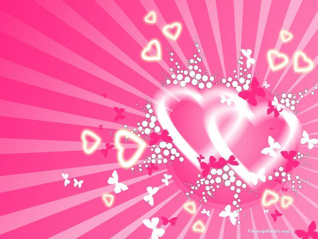 pinky hearts 3D, Desktop and mobile wallpaper