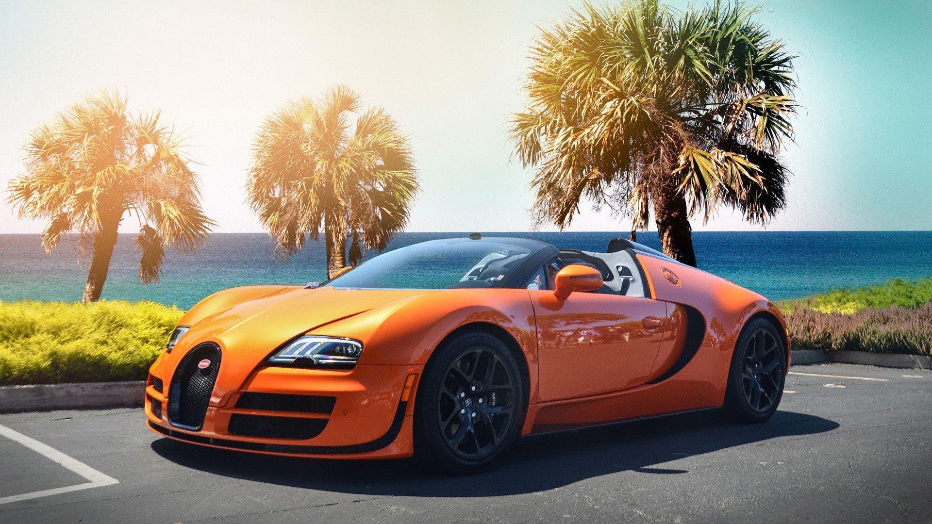 Orange Bugatti Wallpaper
