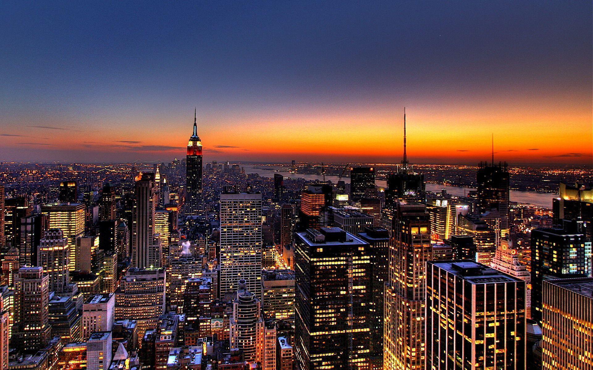 New York Skyline Free Desktop HD Wallpaper