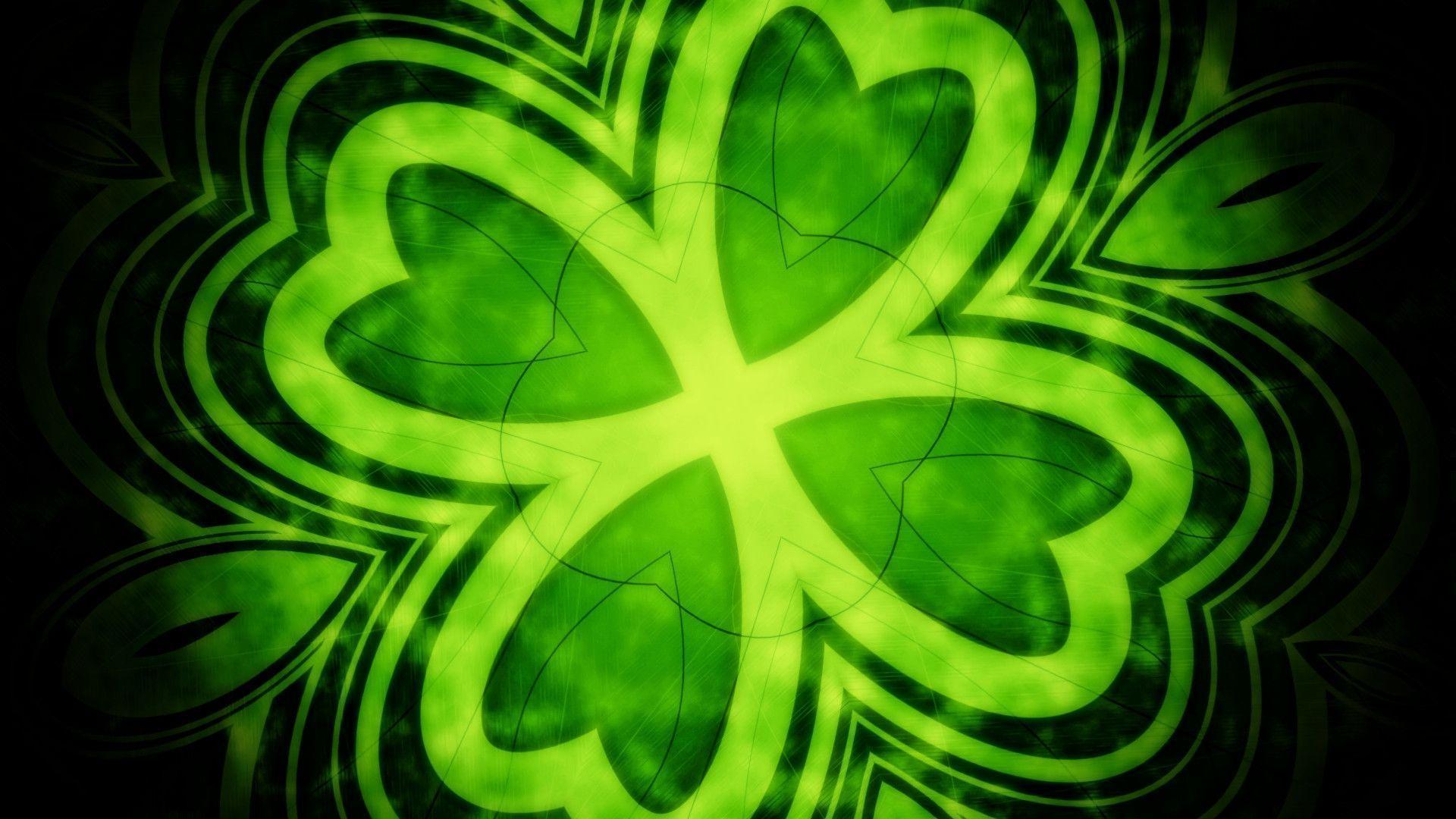 Green Shamrock Background