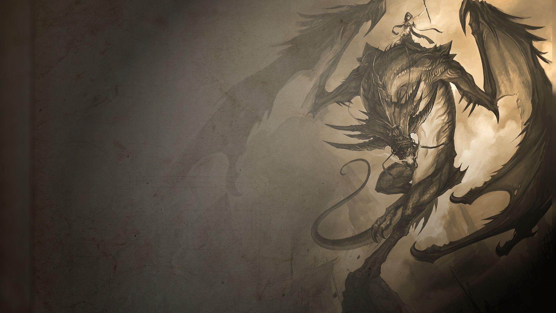 Dragon Sketch Wallpaper