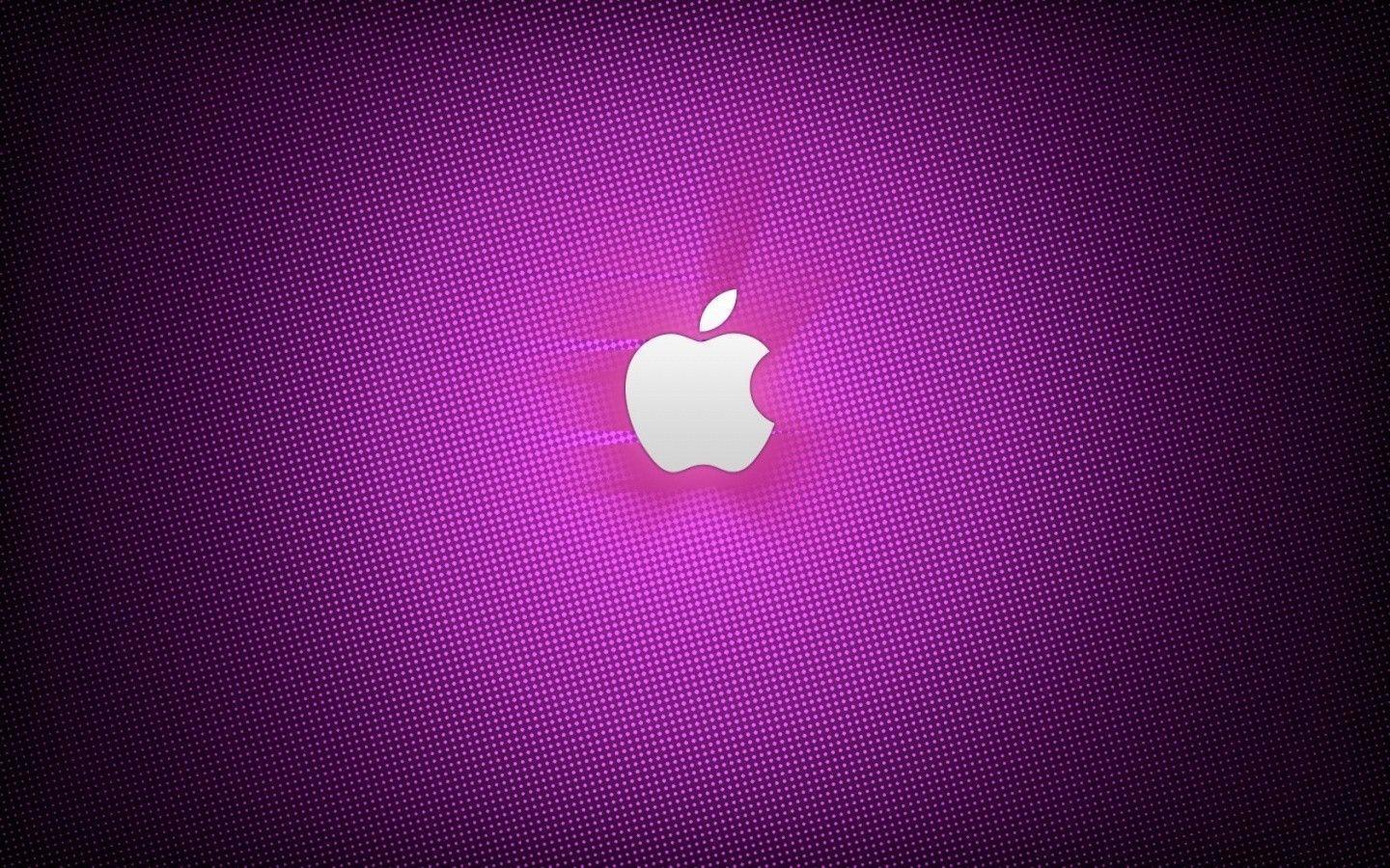 Purple Apple Logo Desktop Background. TanukinoSippo