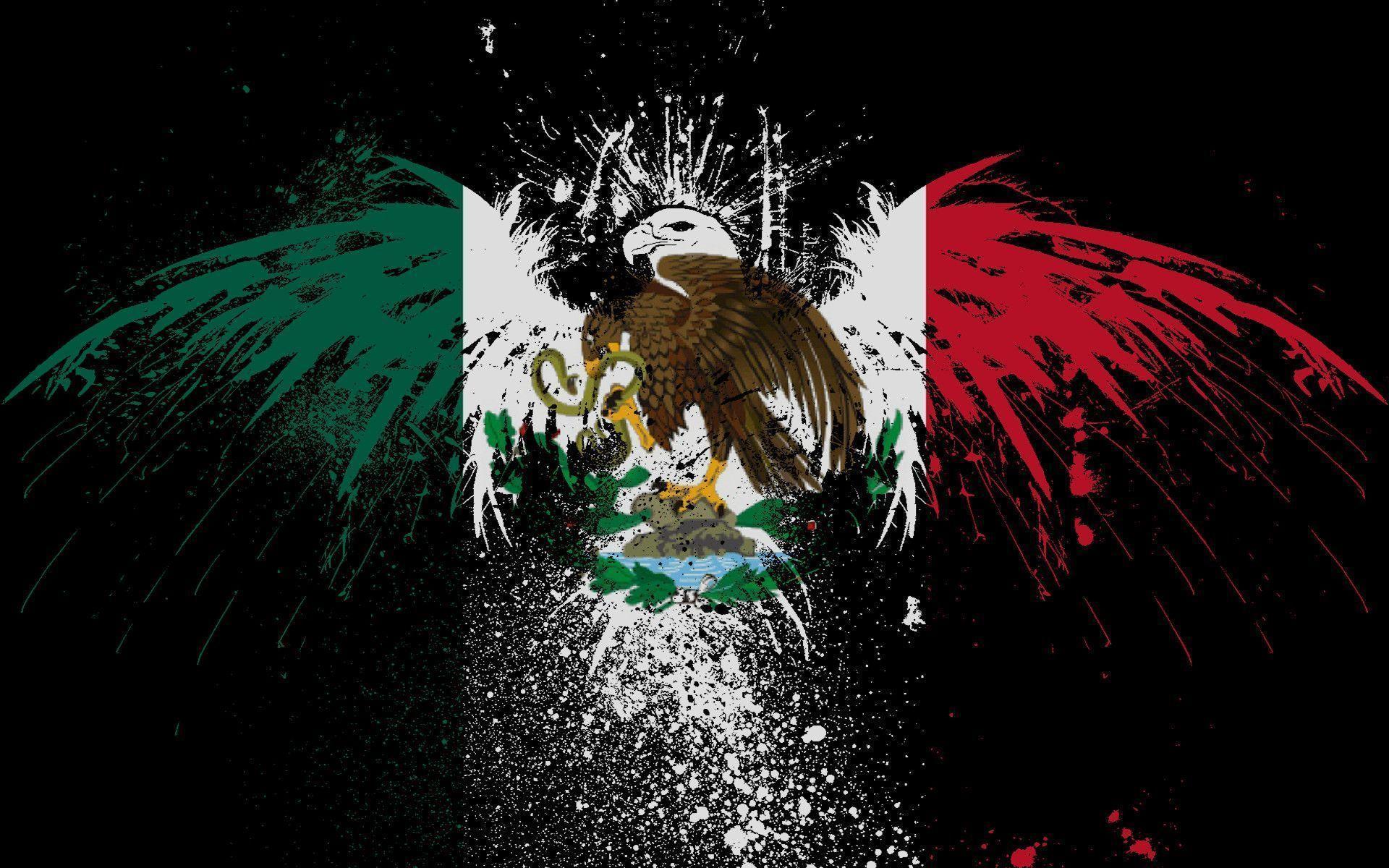 faded mexican flag background