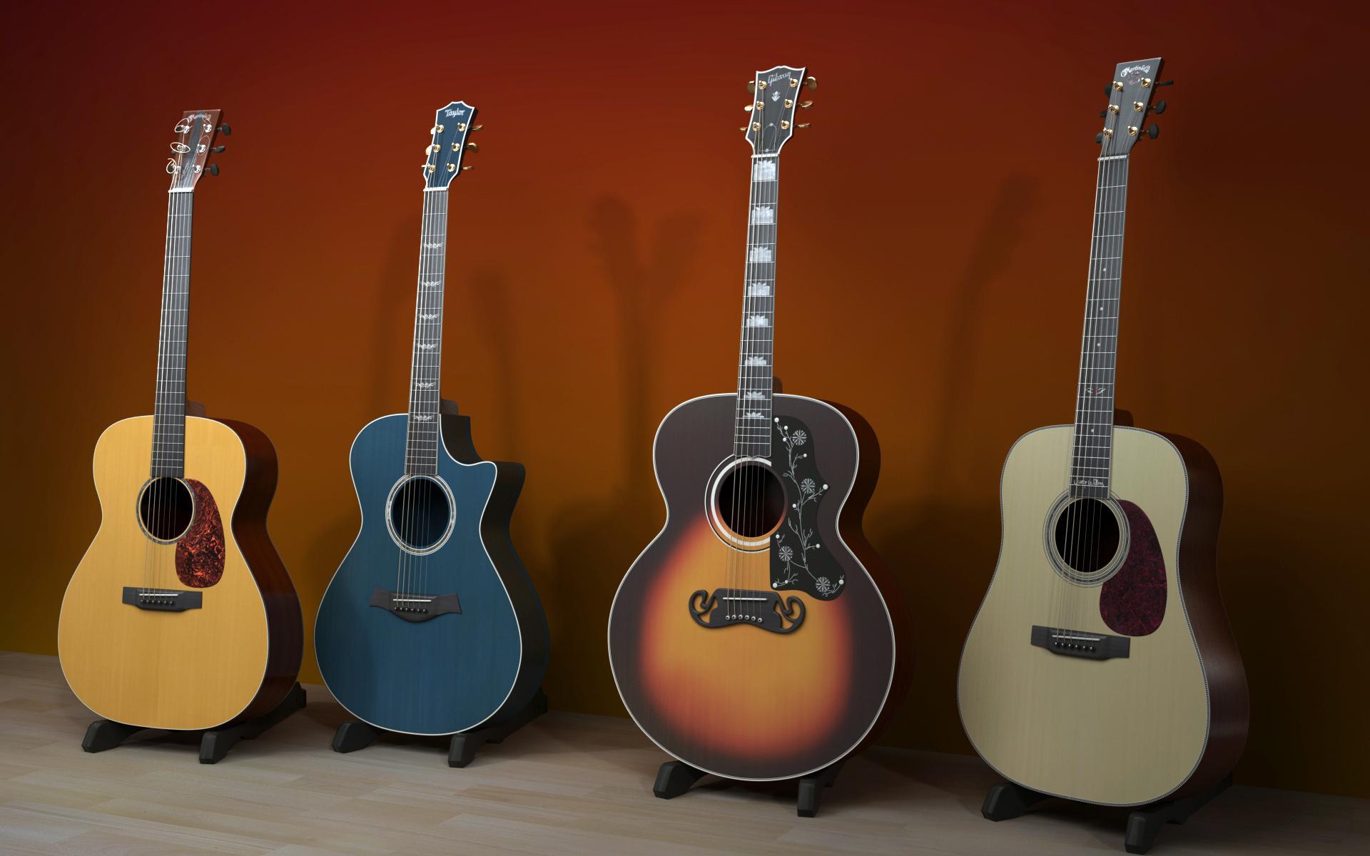 Music instruments guitars free desktop background wallpaper