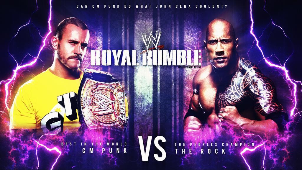 Wwe RR13 Cm Punk vs The Rock Wallpaper