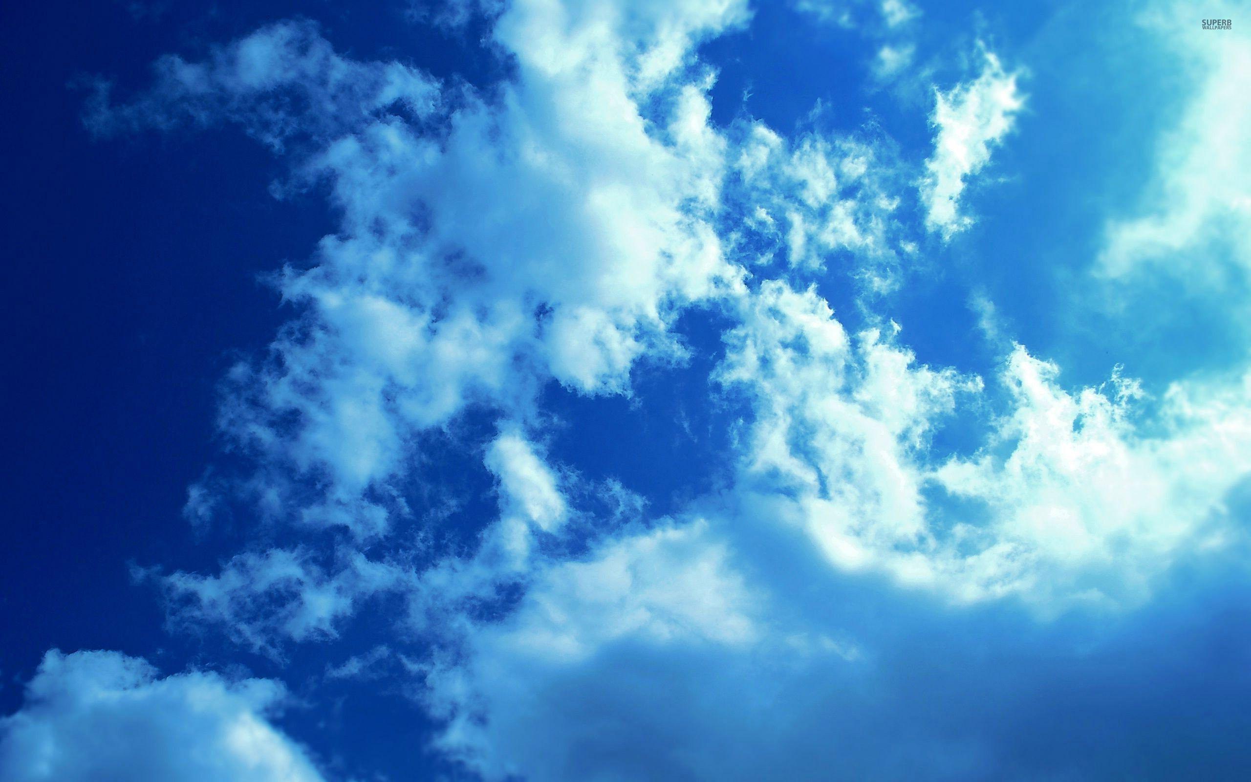 White clouds and blue sky wallpaper wallpaper - #