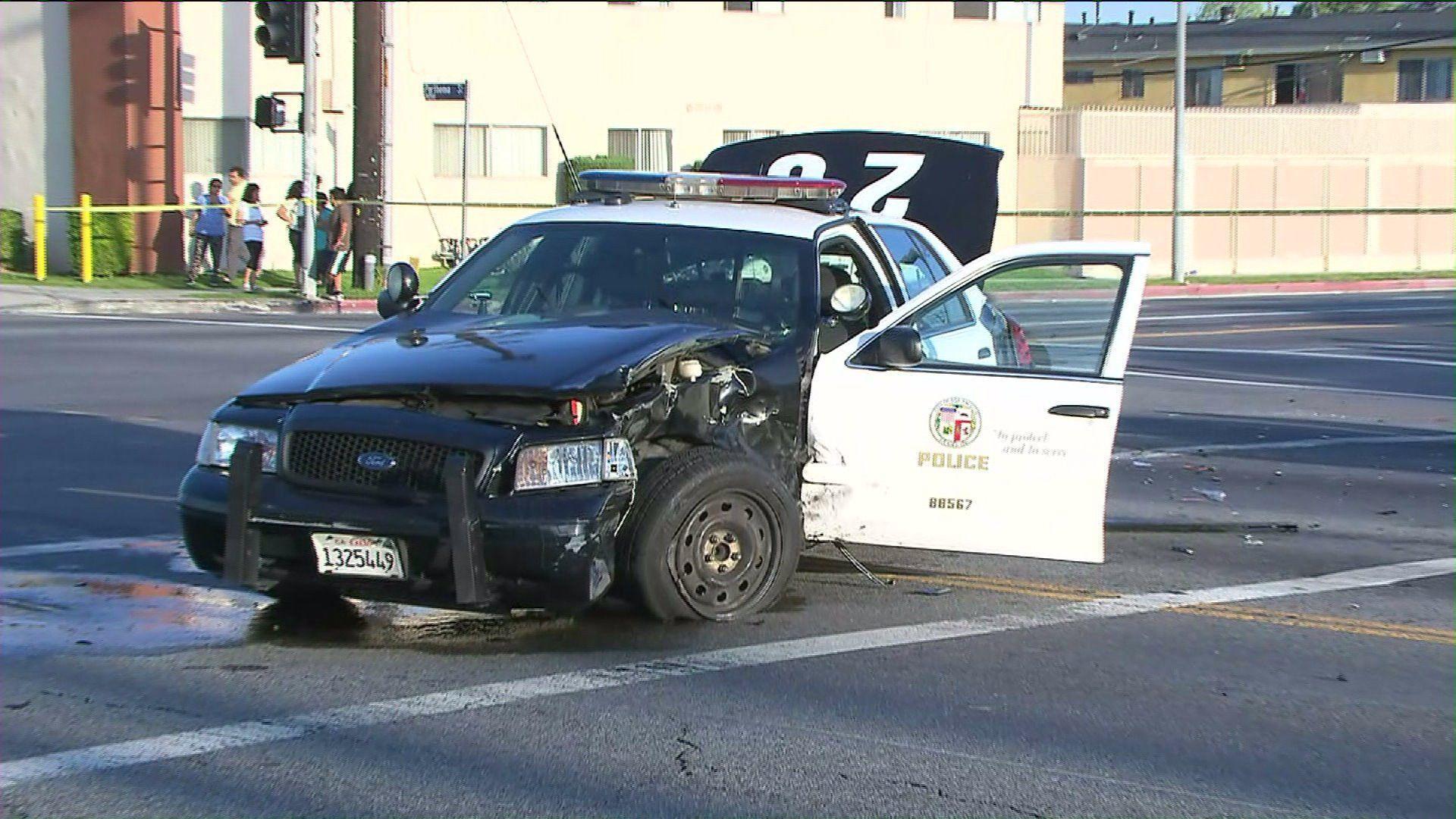 LAPD Officer, 6 Year Old Girl Taken To Hospital After Crash