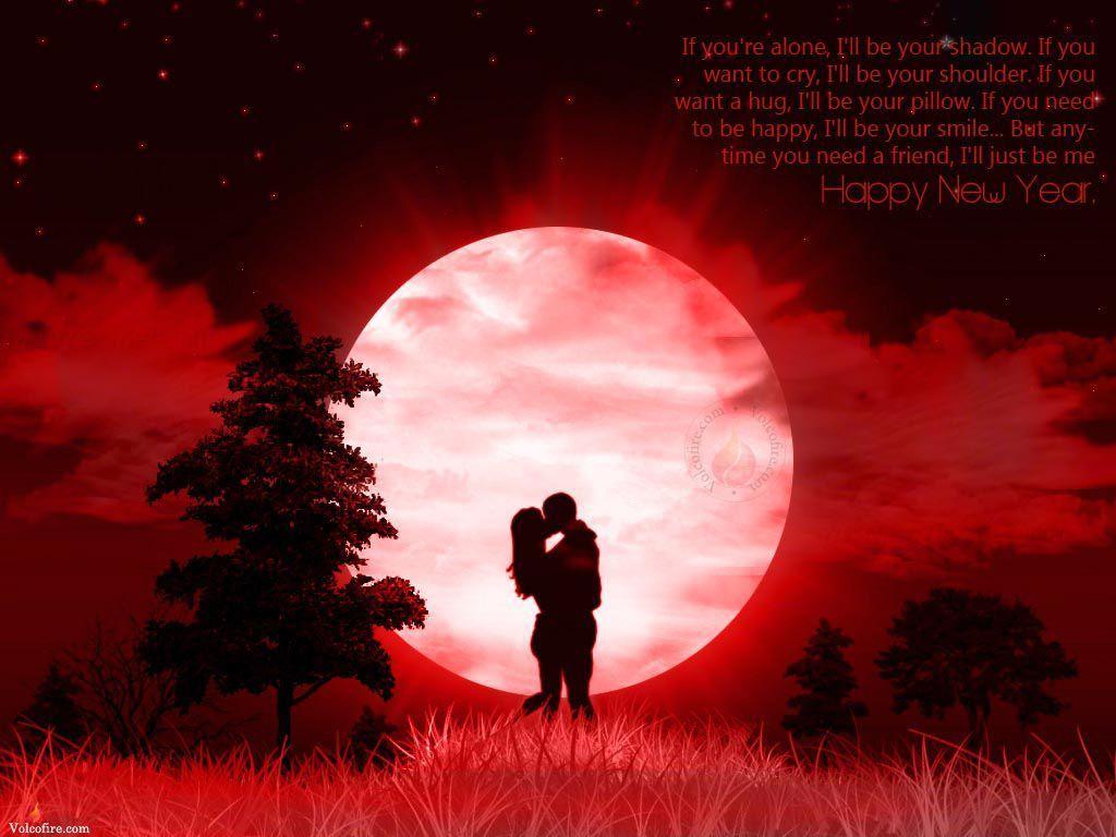 Happy New Year 2014 Couple Love Quotes Wallpaper
