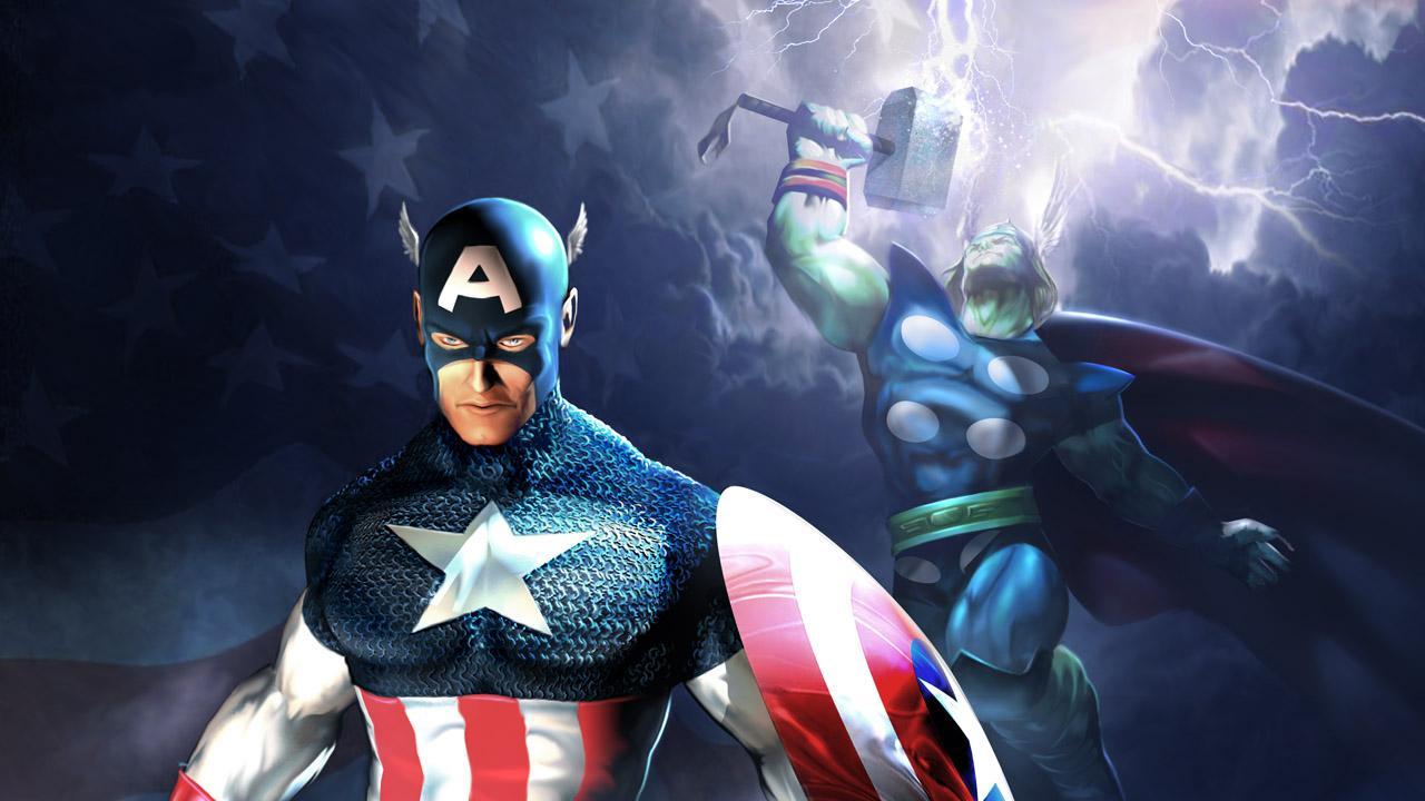 Ultimate Alliance Cap Thor Wallpaper