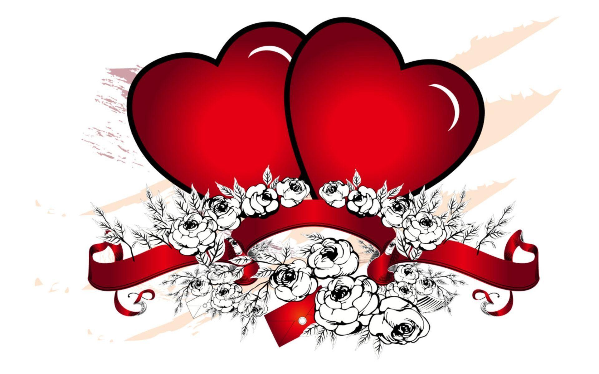 Valentines For > Red Heart Love Wallpaper