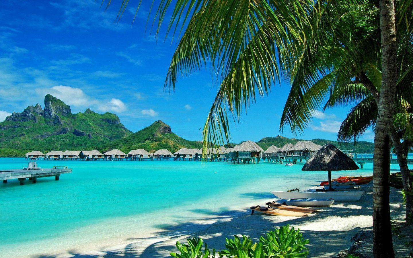 Download Resort Bora Bora Beach Wallpaper. HD Wallpaper & HQ