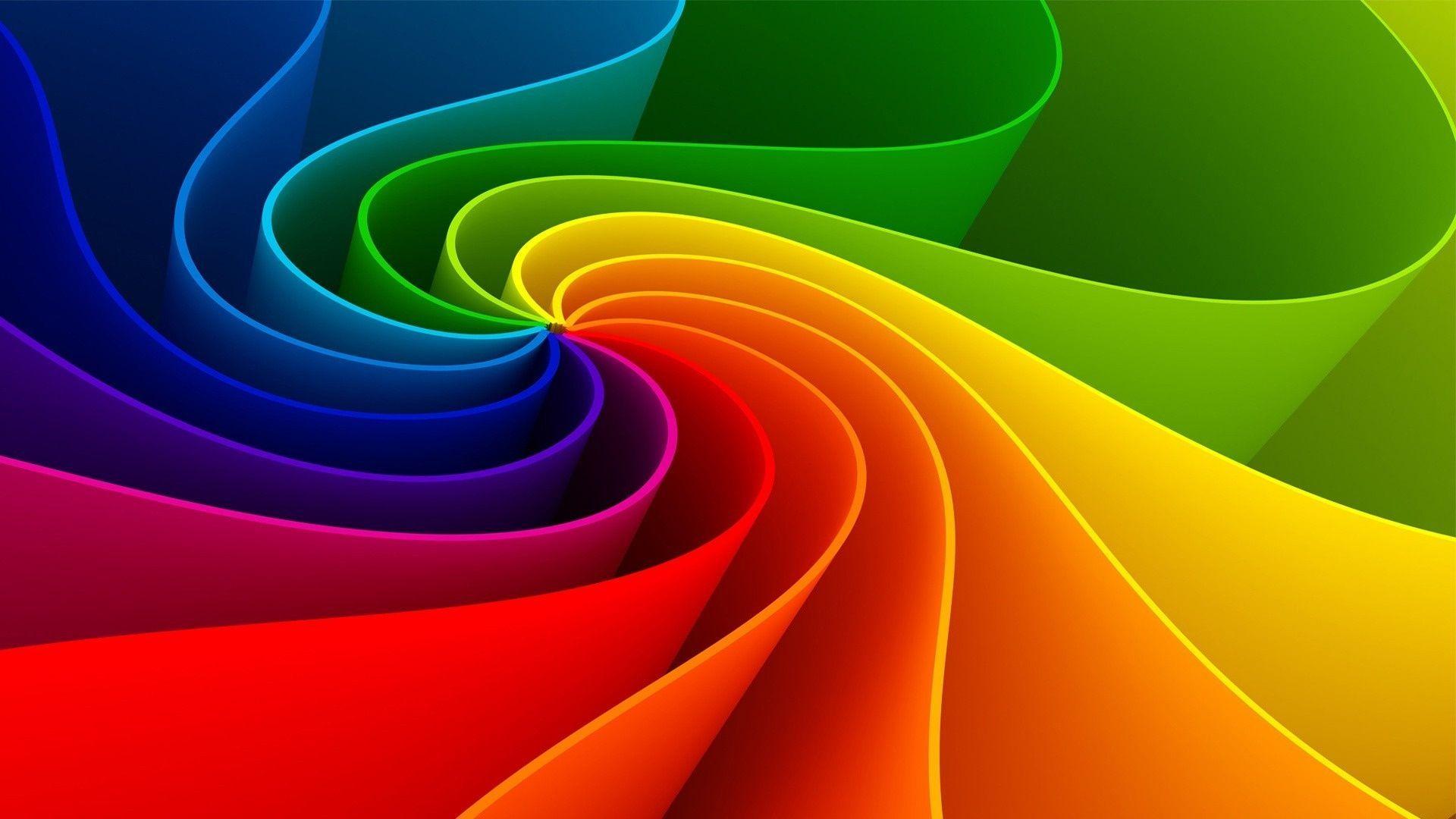 Rainbow Flower Abstract Wallpaper. High Definition Wallpaper
