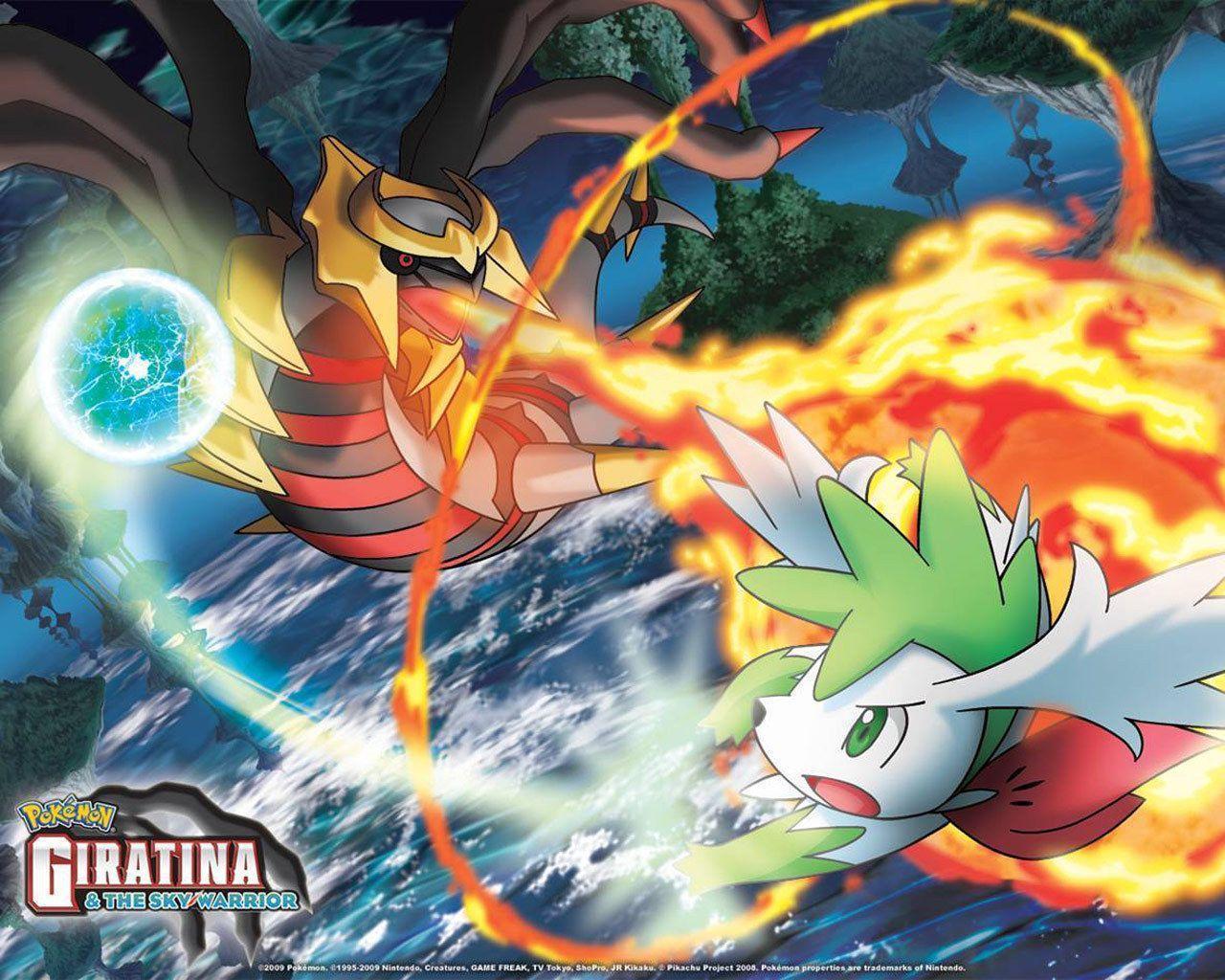 Pokémon image Sky Shaymin and Giratina HD wallpaper and background