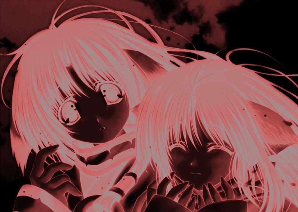 Neon red anime background