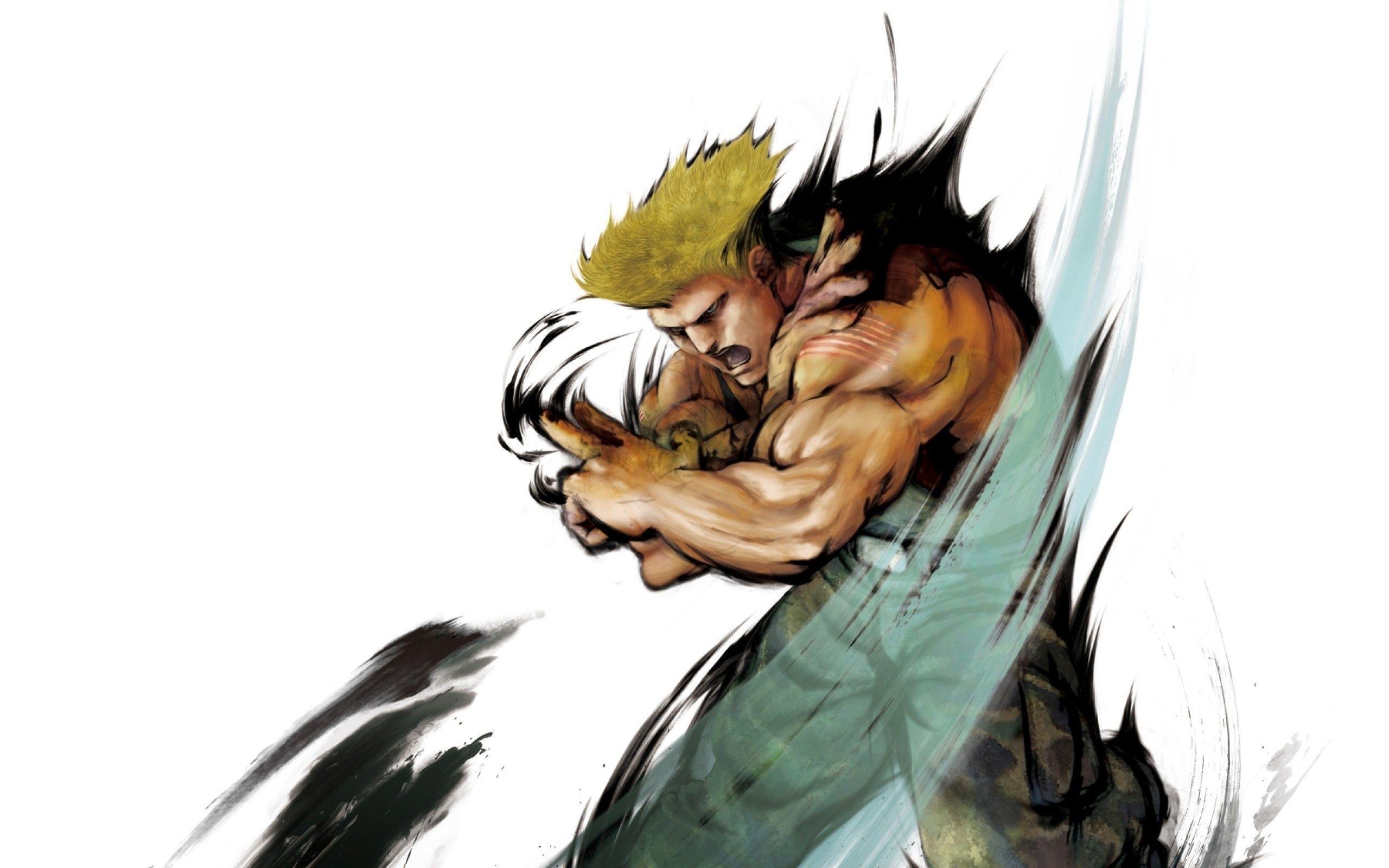 Street Fighter animation Guile game wallpaperx1600