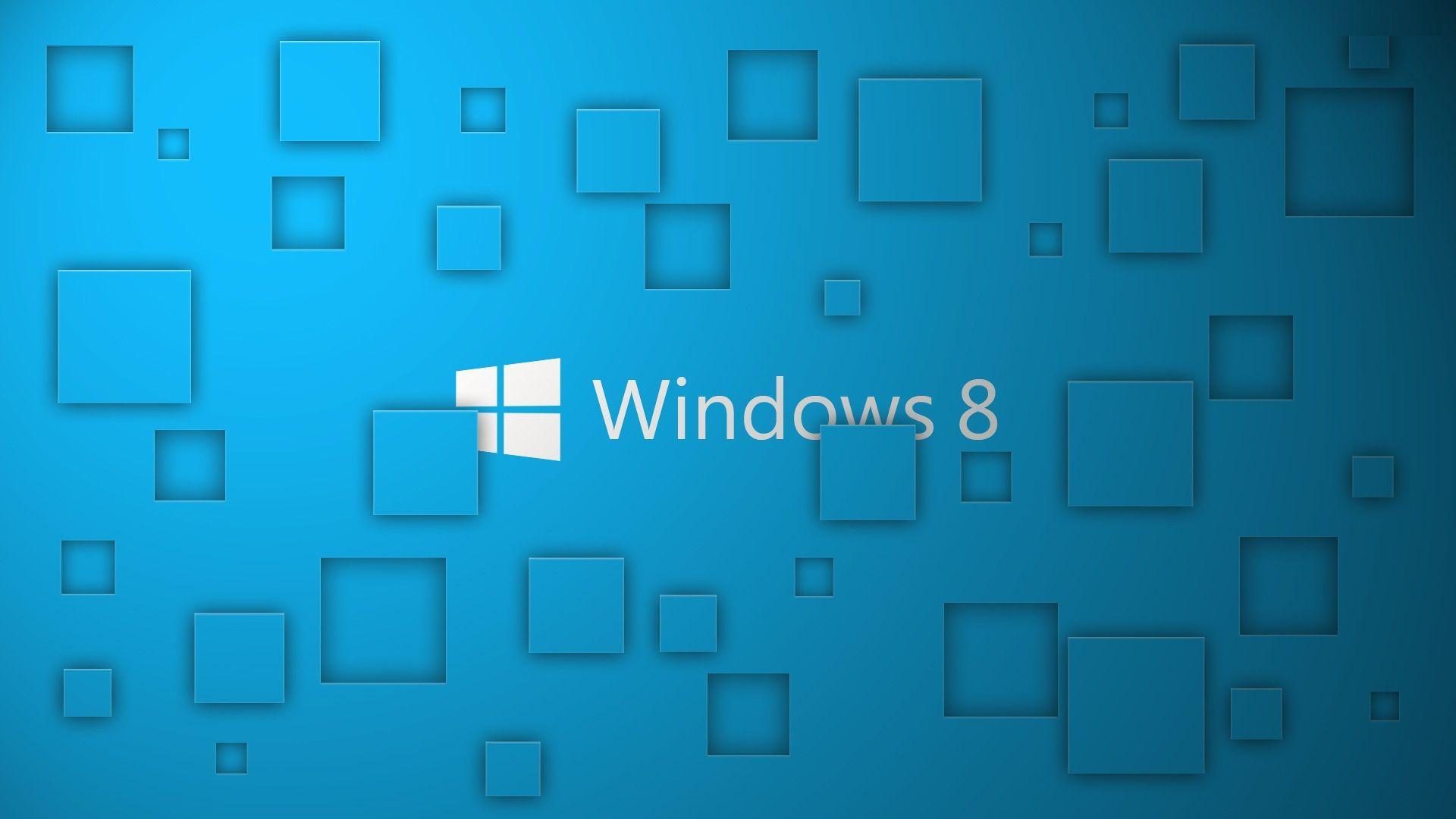 Windows 8 Cubes Blue Color HD Free Wallpaper Background Image