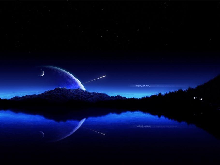 Blue Night Sky Wallpaper. fashionplaceface