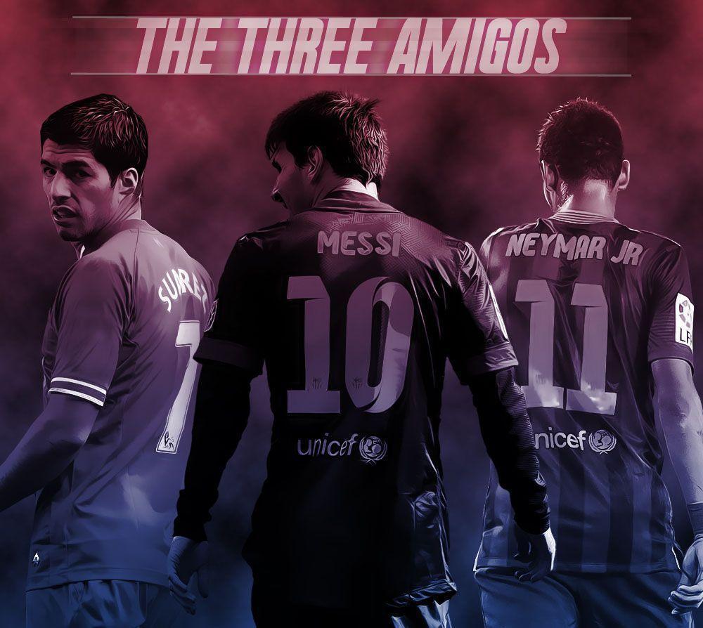 Luis Suárez, Lionel Messi and Neymar FC Barcelona football desktop