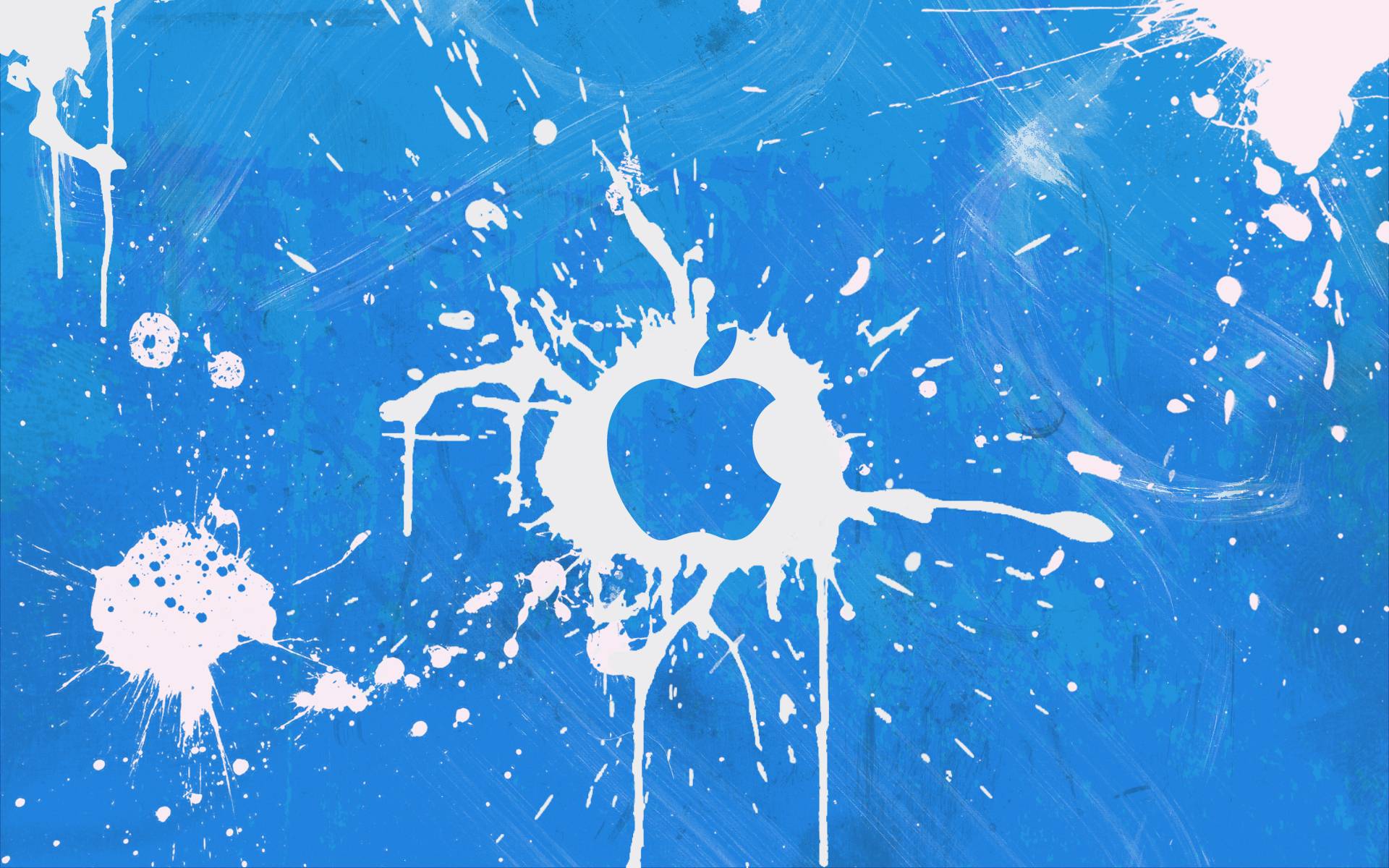 Wallpaper For > Blue Apple Background