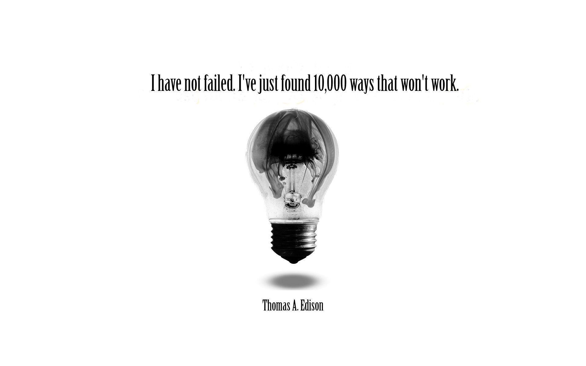 Fascinating Human Quote Wallpaper Thomas Edison Free 1920x1200PX