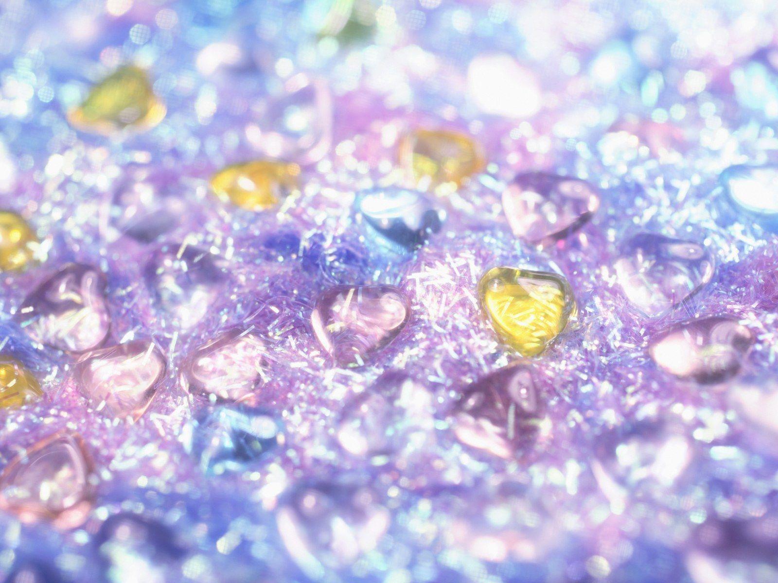 Sparkling Diamonds and Crystals Sparkling Background
