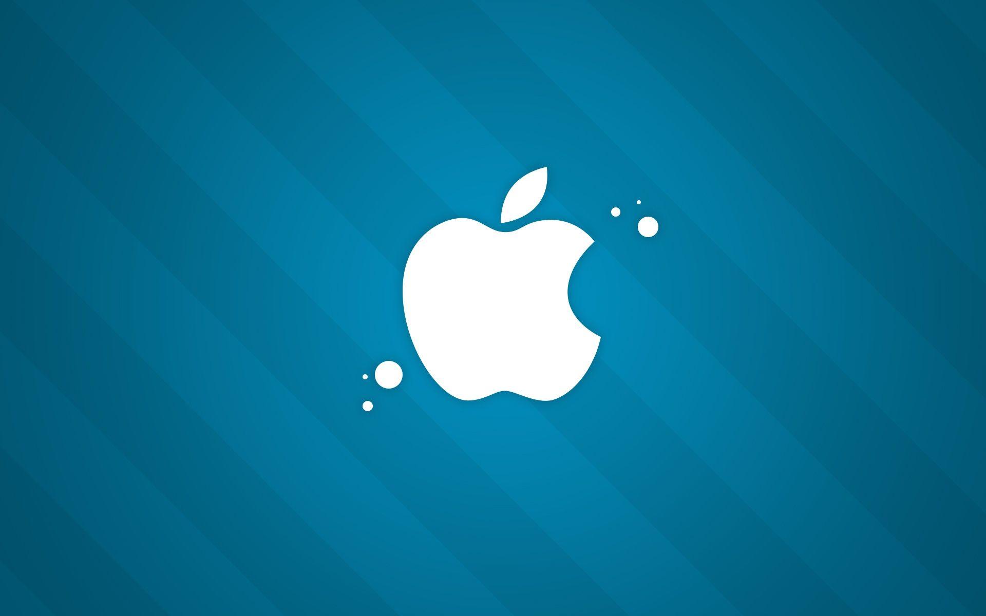 Blue Apple Logo Wallpaper, Blue Apple Logo Background, Blue