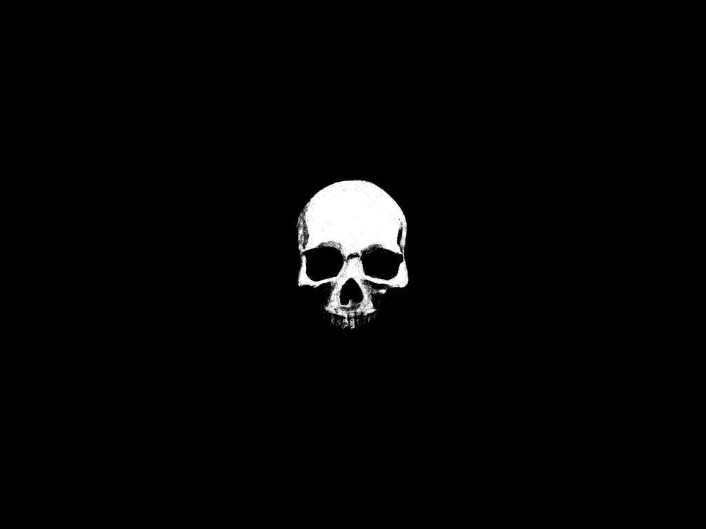 Free Skull On Black Wallpapers Download The 1024x768PX Wallpapers.
