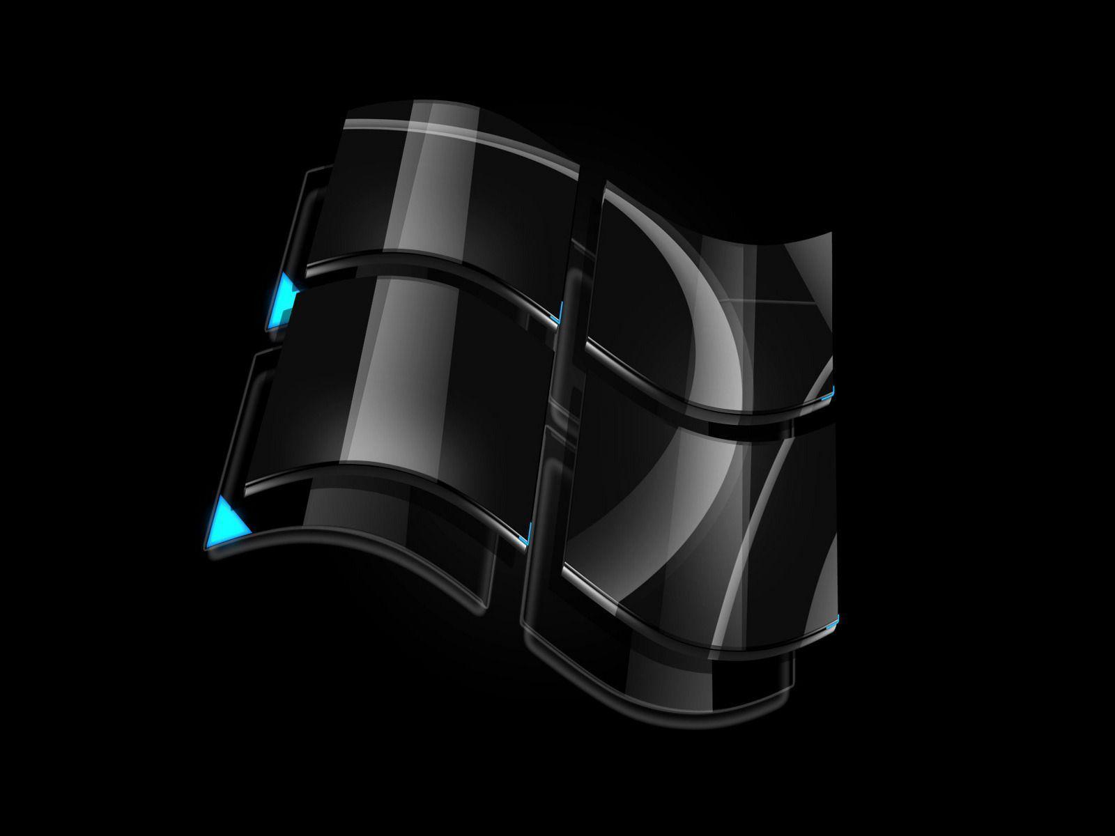 Black Windows Vista Logo Wallpaper1