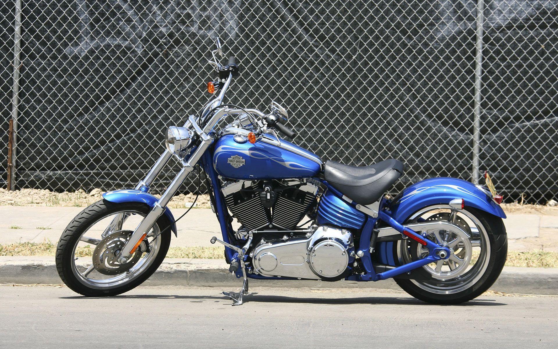 Harley Davidson Blue Color HD Wallpaper Deskto Wallpaper
